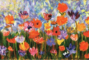 Kunstkort D 102 Blomster