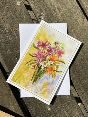 Kunstkort D206 Blomsterbuket