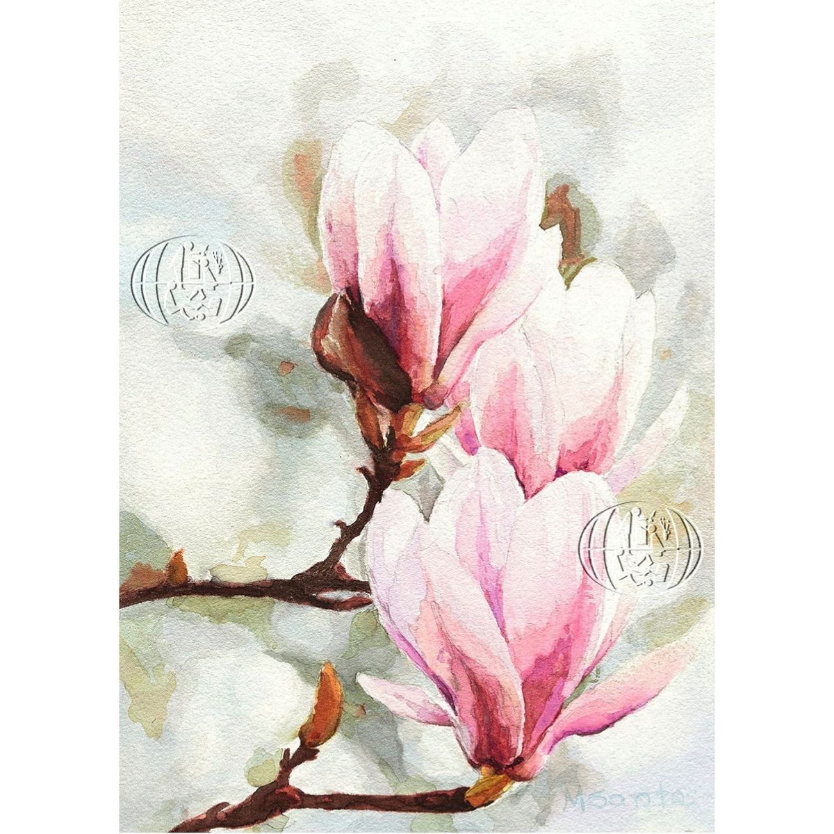 Magnolia kunstplakat