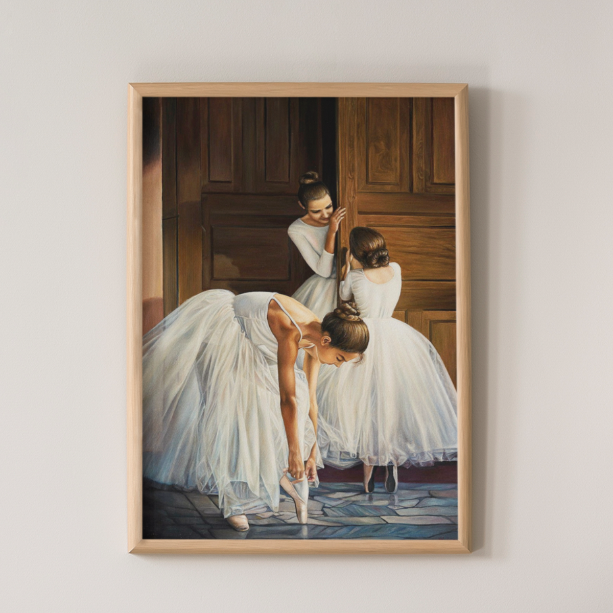 Ballerina plakat malet med munden af kunstner Walery Siejtbatalow