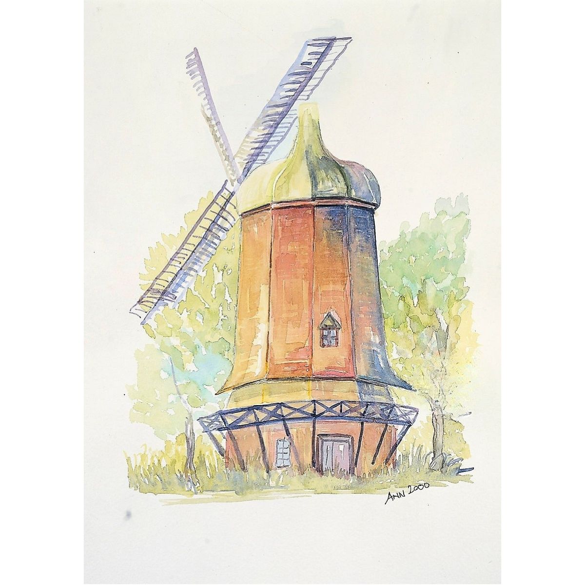 Dansk mølle kunstplakat